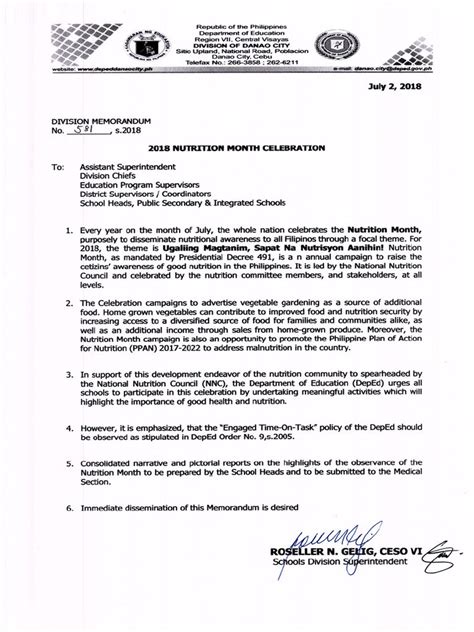 deped danao memo